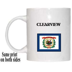  US State Flag   CLEARVIEW, West Virginia (WV) Mug 