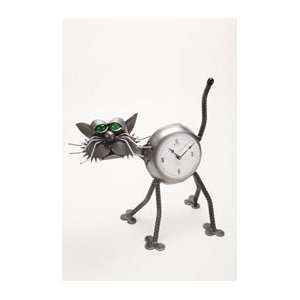  Standing Sleepy Cat Clock by Yardbirds