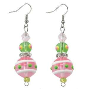 Clementine Design Kate & Macy Flamingo Dahling Earrings Painted Glass 