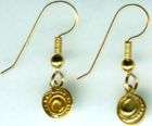 Exquisite 18thC Mysore India 21kt Gold Fanam Earrings