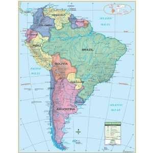 com Universal Map 762527668 South America Primary Classroom Wall Map 