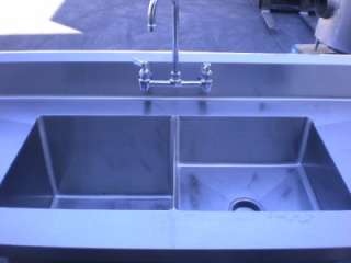  Compartment Prep Sink with Faucet, Plumbing Drain, Water Connector
