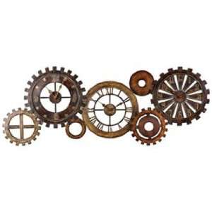  Uttermost Spare Parts 54 Wide Wall Clock