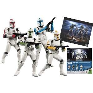  Star Wars 4 Pack Colored Clone Troopers w/out Battle 