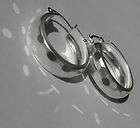 925 Sterling Silver Hoop Earrings Solid Circle aretes