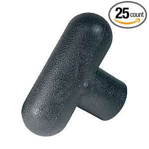 DimcoGray 540 Black Thermoplastic T Handle Female Bushing Wing Knob, 2 