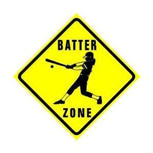  BATTER ZONE xing * street sign sport baseball