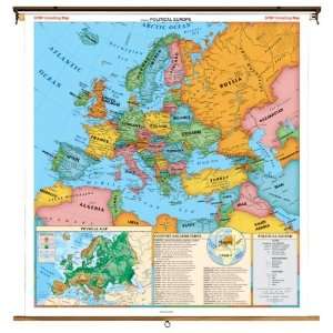 Cram Globes 7930 6504 Europe Political Roller Map Office 