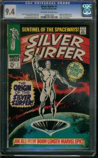 SILVER SURFER #1 CGC 9.4 OFF WHITE TO WHITE PAGES ORIGIN ISSUE  