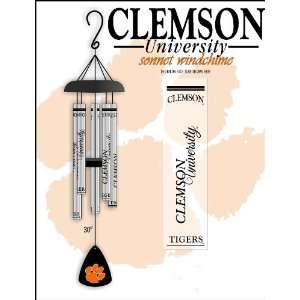  Carson Home Accents Clemson Collegiate Sonnets Wind Chime 