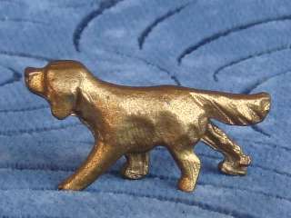 Vintage Gold Paint Metal Gordon Irish ENGLISH SETTER Hunting Bird Dog 