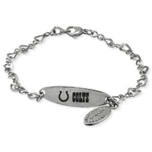   Indianapolis Colts Stainless Steel Sports ID Charm Bracelet Jewelry