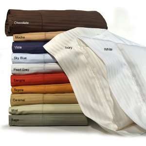   Single Ply Yarn Bed Sheet Set (Chocolate) Queen.