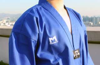 Moospo]Korea TaeKwonDo TKD uniforms BLUE DOBOK for Master 100~190 