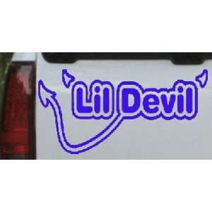  Blue 3in X 6in    Lil Devil Funny Car Window Wall Laptop 
