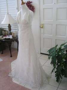 Romona Keveza Couture SILK Wedding Dress Bridal Gown 10 8 Pageant Gala 