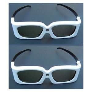  True Color RECHARGEABLE DLP LINK 3D Glasses (TWO) for ALL 3D 