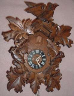 Day Cuckoo Clock Black Forest Germany Working NICE  