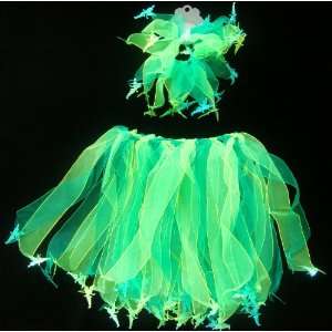   Fairy Tutu with Matching Hair Pony. Select Color Green Toys & Games