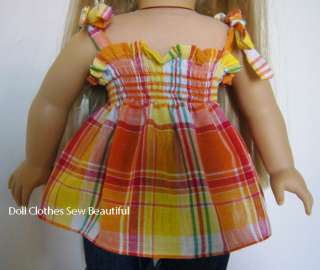 DOLL CLOTHES fits American Girl Shorts, Blouse, & Crocs  