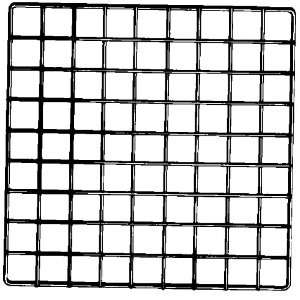  14L x 14W Epoxy Coated Grid Cubbies Black/    Lot of 48 