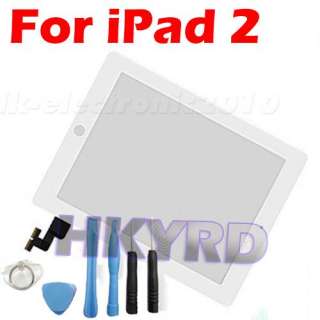 White Touch Screen Glass Digitizer+6 Tools iPad 2 2nd