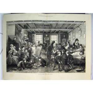   1872 East London Hospital Children Nurses Sick Playing