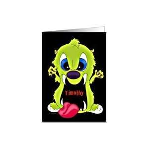  Timothy   Monster Face Halloween Card Health & Personal 