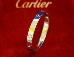 Cartier LOVE BRACELET 18K WG Screw 16 EXLNT w Dust Cover White Gold 