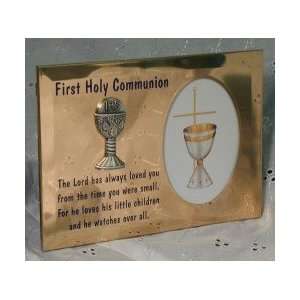  First Communion Brass Plaque