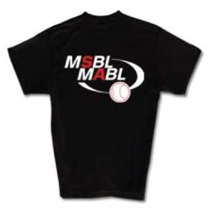   Sports MSBL T Adult Tee Shirt with MSBL Logo Gray Size Medium Sports