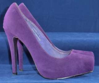 Women’s Shiekh Purple Suede Dress Pumps Laura 01 / Ladies Shoes 