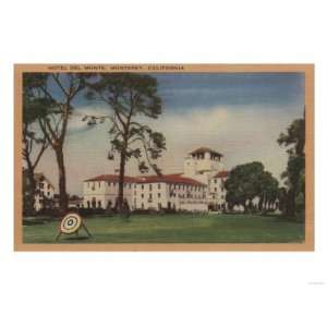 Hotel Del Monte and Archery Lawn   Monterey, CA Giclee Poster Print 