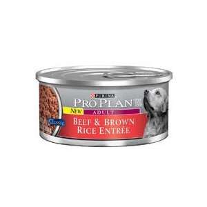 Pro Plan Shredded Adult Beef & Brown Rice Entree Canned Dog Food 24/5 