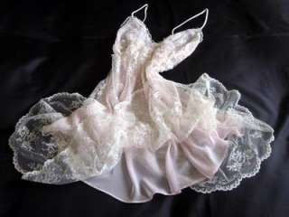 , softest, sheer white lace, and beneath is a layer of soft, sheer 