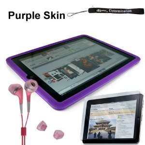 iPad Silicone Skin Brand New Purple fits snuggly + Includes a 4 inch 