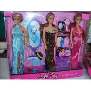   My Chic Collection   3 Dolls With Fashion Gowns & Accessories Toys