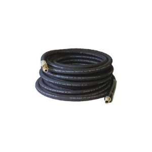  3/8 ID x 50 Black Rubber Pressure Washer Hose Coupled 