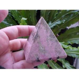 A4003 Gemqz Rhodonite Carved Pyramid Large  