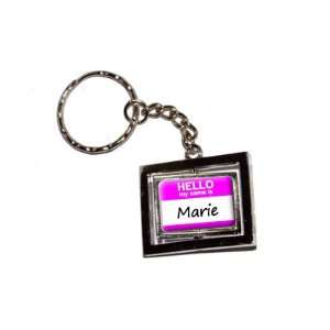  Hello My Name Is Marie   New Keychain Ring Automotive