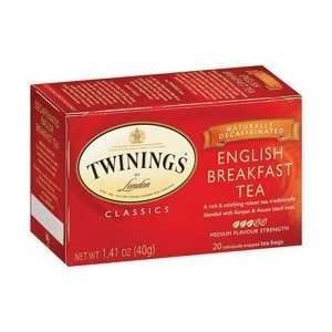  Twinings English Breakfast Tea, Decaffeinated, Tea Bags 