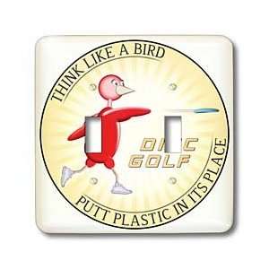 Designs Disc Golf   Think Like A Bird 1 red bird throwing frisbee disc 