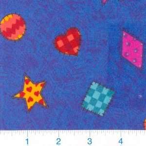  42 Wide Flannel Shipmates Ahoy Shapes Blue Fabric By The 
