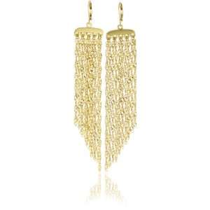   Cole New York Modern Metallic Gold Chain Linear Earring Jewelry