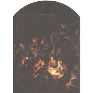  Oil Painting Adoration of the Shepherds Rembrandt van 