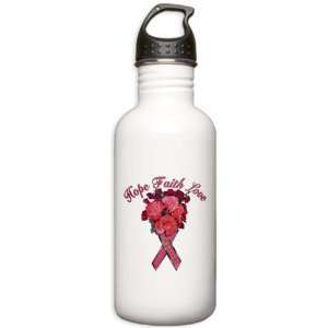  Stainless Water Bottle 1.0L Cancer Pink Ribbon Survivor 