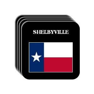  US State Flag   SHELBYVILLE, Texas (TX) Set of 4 Mini 