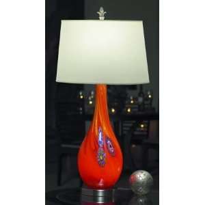   Inc. Oriole LS 20504WHT/SHD Table Lamp in Orange