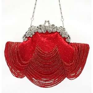   Evening Purse Mini Bag Wedding Clutch Holiday Birthday Gift Bea006 red
