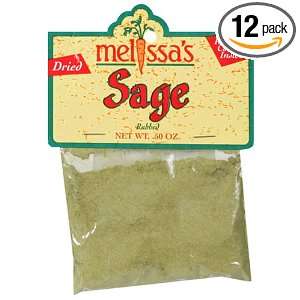 Melissas Dried Sage, Rubbed, 0.5 Ounce Grocery & Gourmet Food